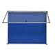 Bi-Office Enclore Fire Retardant Display Case; Blue Fabric Surface; Lockable Acrylic Door; Top Hinged; Aluminium Frame; 953x924mm - 12x A4