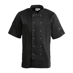 Whites Vegas Unisex Chef Jacket Short Sleeve Black XL