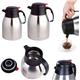 Fixtures Push Button Vacuum Jug 1.5 Litre Silver & Black