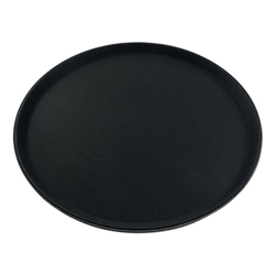 Beaumont Non-Slip Round Tray Black 406mm