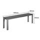 Bolero Valletta Grey Slatted Benches (2 Pack)