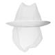 Trilby Hat with Net Snood White S