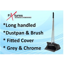 Fixtures Basic Lobby Dustpan Brush with Self Closing Lid