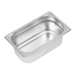 Vogue Heavy Duty Stainless Steel 1/4 Gastronorm Tray 100mm
