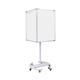 Bi-Office 4-Sides Mobile Information Board; Lacquered Steel Magnetic Surface; Grey Structure; 650x910mm