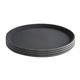 Olympia Kristallon Polypropylene Round Non-Slip Tray Black 280mm