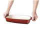 Vogue Red Rectangular Cast Iron Dish 2.8Ltr