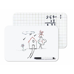 Bi-office Non Magnetic Plain/Gridded Double Sided Unframed Whiteboards A4 Pk6