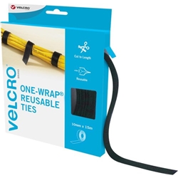VELCRO OneWrap Reusable Ties BK 10mmx15m - 11808