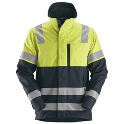 Snickers 1560 Protecwork Jacket High Visibility Class 1 Navy/Yellow 2XL [Long]