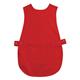 Whites Tabard With Pocket Red