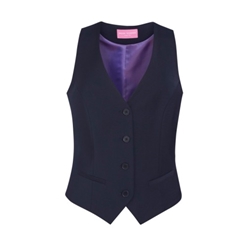 Brook Taverner Sophisticated Scapoli Ladies Waistcoat Navy UK 06 Long 2200A