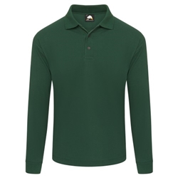 Orn 1170 Weaver Premium Long Sleeve Polo Shirt Bottle Green 2XL 