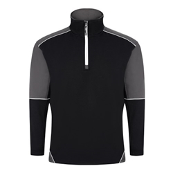 Orn 1283 Fireback 1/4 Zip Sweatshirt Black/Graphite 5XL 