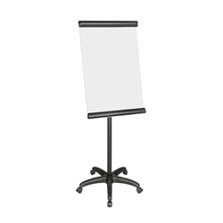 Bi-Office Frameless Mobile Flipchart Easel; Non-Magnetic Dry-Wipe Surface; Frameless; A1
