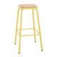 Bolero Cantina High Stools with Wooden Seat Pad Yellow (4 pack)