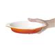 Vogue Orange Oval Cast Iron Gratin 650ml