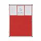 Bi-Office Enclore Display Case; Red Felt Surface; 2 Lockable Acrylic Doors; Aluminium Frame; 1830x1230mm - 32x A4