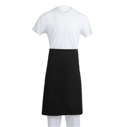 Whites Bistro Apron Polycotton Black with Pocket 900x800mm