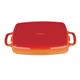 Vogue Orange Rectangular Cast Iron Dish 2.8Ltr