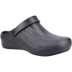 Safety Jogger Smooth OB Slip Resistant Occupational Clog Black [Size UK 8/ EU 42]