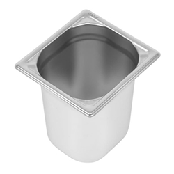 Vogue Heavy Duty Stainless Steel 1/6 Gastronorm Tray 200mm