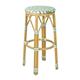 Bolero Parisian Style PE Rattan Bar Stools Light Green (2 Pack)