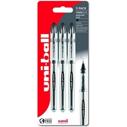 uni-ball Vision Elite UB-200 Rollerball Pen 0.6 mm Black Pack of 3