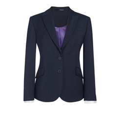 Brook Taverner Sophisticated Novara Ladies Tailored Fit Jacket Navy Pinstripe UK 06 Regular 2222B