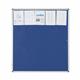 Bi-Office Enclore Display Case; Blue Felt Surface; Lockable Acrylic Door; Aluminium Frame; 1160x1288mm - 20x A4