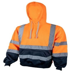 Unbreakable U300 Sherman Two-Tone High Visibility Hoodie Orange/Navy Small
