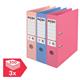 Rexel Lever Arch File Solea PP No.1 75mm A4 Assorted (Pack of 3) 2115711