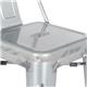 Bolero Bistro Galvanised Steel High Stool with Backrest (4 pack)