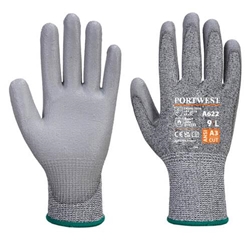 Portwest A622 MR Cut PU Palm Glove Grey XL