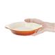 Vogue Orange Round Cast Iron Gratin Dish 400ml