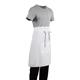Whites Bistro Apron Polycotton White with Pocket 1000x700mm