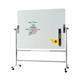 Bi-Office Glass Magnetic Revolving Whiteboard; Chrome Structure; 1500x1200mm