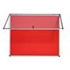 Bi-Office Enclore Fire Retardant Display Case; Red Fabric Surface; Lockable Acrylic Door; Top Hinged; Aluminium Frame; 924x653mm - 8x A4