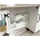 Teknik Craft Sewing/Craft Cart W1580 x D494 x H724mm Soft White Lintel Oak Finish - 5426934
