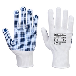 Portwest Polka Dot Glove XL White/Bl (Pack of 12)