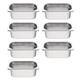 Vogue Stainless Steel Gastronorm Container Kit 1/4 (7 pack)