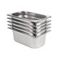 Vogue Stainless Steel Gastronorm Container Kit 1/4 (5 pack)