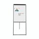 Bi-Office Classic Footbar Magnetic Flipchart Easel; Dry-Wipe Lacquered Steel Surface; Black Aluminium Frame; 700x1000mm
