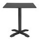 Bolero Matte Black Square Outdoor Table Top 700mm
