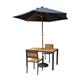 Bolero Steel & Acacia Side Chairs (Pack of 4)