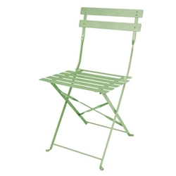 Bolero Perth Light Green Pavement Style Steel Folding Chairs (2 pack)