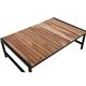 Bolero Steel and Acacia Low Coffee Table 1200x800mm