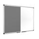 Bi-Office Maya Magnetic Combination Board; Grey Felt And Lacquered Steel Drywipe Surface; Aluminium Frame; 1800x1200mm