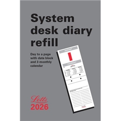 Letts System Desk Calendar Refill 2026 26-TSDR