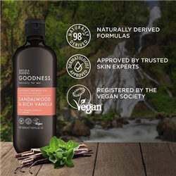 Baylis & Harding Goodness Sandalwood & Rich Vanilla Mens Shower Gel 500ml - PACK (3)